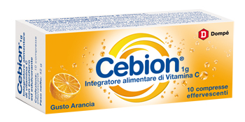 CEBION EFFERVESCENTI VITAMINA C ARANCIA 10 COMPRESSE - Antica Farmacia Celesia