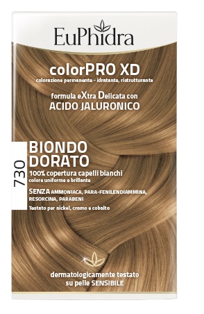 EUPHIDRA COLORPRO XD 730 BIONDO DORATO GEL COLORANTE CAPELLI IN FLACONE + ATTIVANTE + BALSAMO + GUANTI - Antica Farmacia Celesia