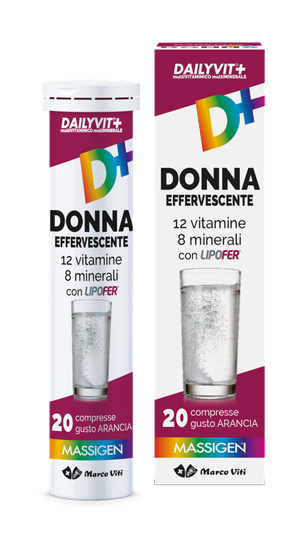 MASSIGEN DONNA MULTIVITAMINICO E MULTIMINERALE EFFERVESCENTE 20 COMPRESSE - Antica Farmacia Celesia
