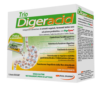 TRIO DIGERACID 12 BUSTINE - Antica Farmacia Celesia