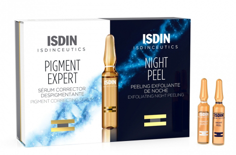 ISDINCEUTICS ROUTINE ANTIMACCHIE ISDINCEUTICS PIGMENT EXPERT 10 FIALE GIORNO + ISDINCEUTICS NIGHT PEEL 10 FIALE NOTTE - Antica Farmacia Celesia