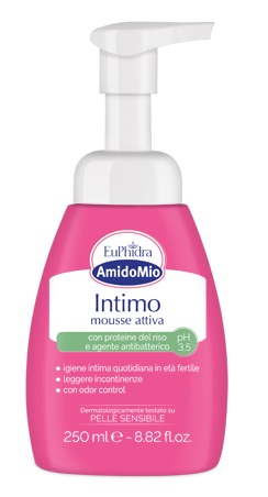 EUPHIDRA AMIDOMIO INTIMO MOUSSE ATTIVA PH 3,5 250 ML - Antica Farmacia Celesia