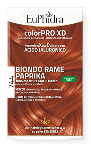EUPHIDRA COLORPRO GEL COLORANTE CAPELLI XD 744 PAPRIKA 50 ML IN FLACONE + ATTIVANTE + BALSAMO + GUANTI - Antica Farmacia Celesia