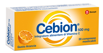 CEBION MASTICABILE ARANCIA VITAMINA C 500 MG 20 COMPRESSE - Antica Farmacia Celesia