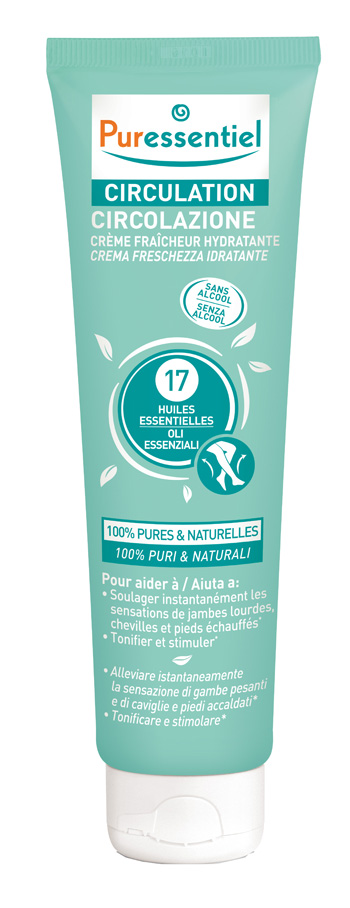 PURESSENTIEL CREMA CIRCOLAZIONE FRESCHEZZA IDRATANTE GAMBE EI STANCHI 100 ML - Antica Farmacia Celesia