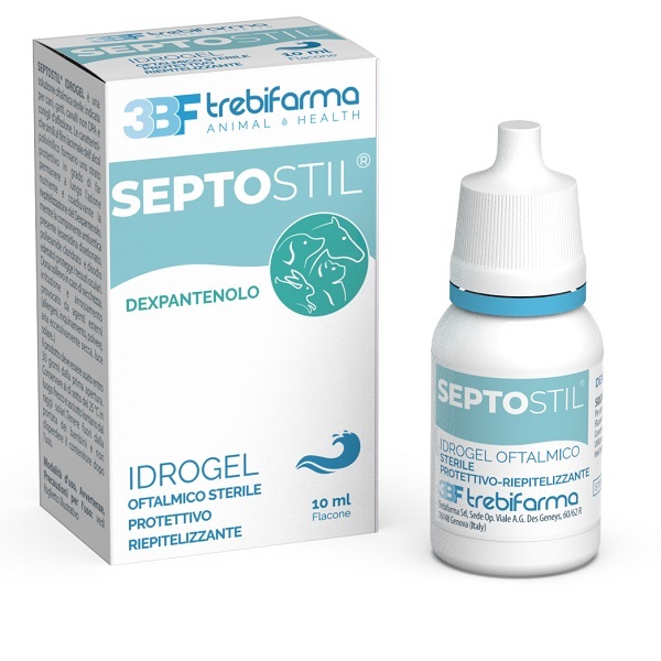 SEPTOSTIL SOLUZIONE OFTALMICA IDRATANTE EPITELIO PROTETTIVA LENITIVA LUBRIFICANTE PER CANI E GATTI 10 ML - Antica Farmacia Celesia