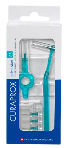 CURAPROX CPS 06 SCOVOLINO PRIME START 06 TURQUOISE 5 PEZZI - Antica Farmacia Celesia