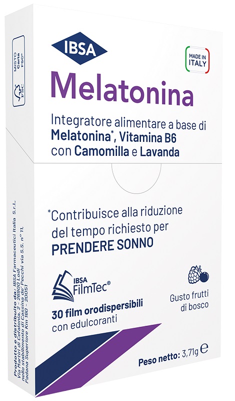 MELATONINA IBSA 30 FILM ORALI - Antica Farmacia Celesia