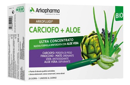 ARKOFLUIDI CARCIOFO+ALOE VERA 20 FLACONCINI 200 G - Antica Farmacia Celesia
